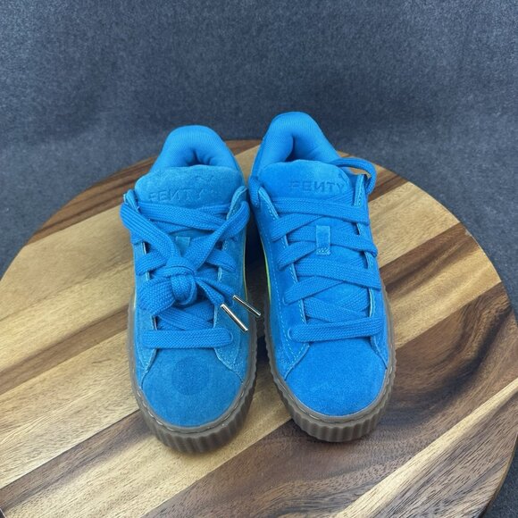 PUMA x Fenty Creeper Phatty Jr Speed Blue / Lime Pow / Gum Kids Sz 5.5 - Picture 5 of 9